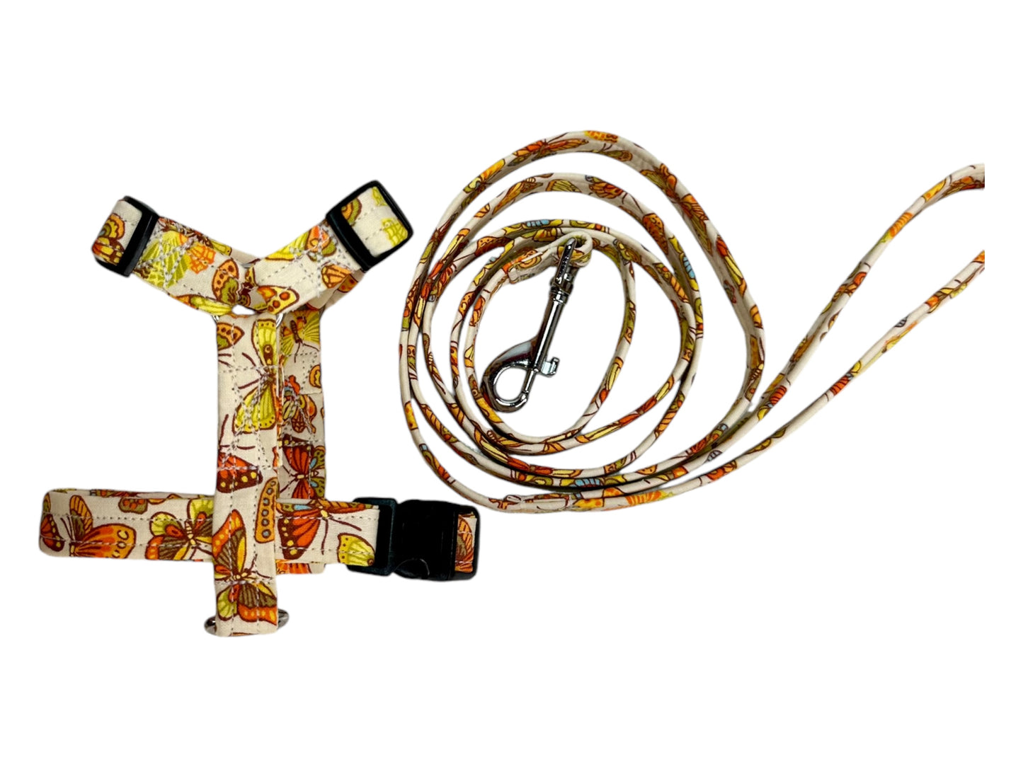 Butterfly Dog harness, Standard roman harness or Step in harness. With or without matching leash