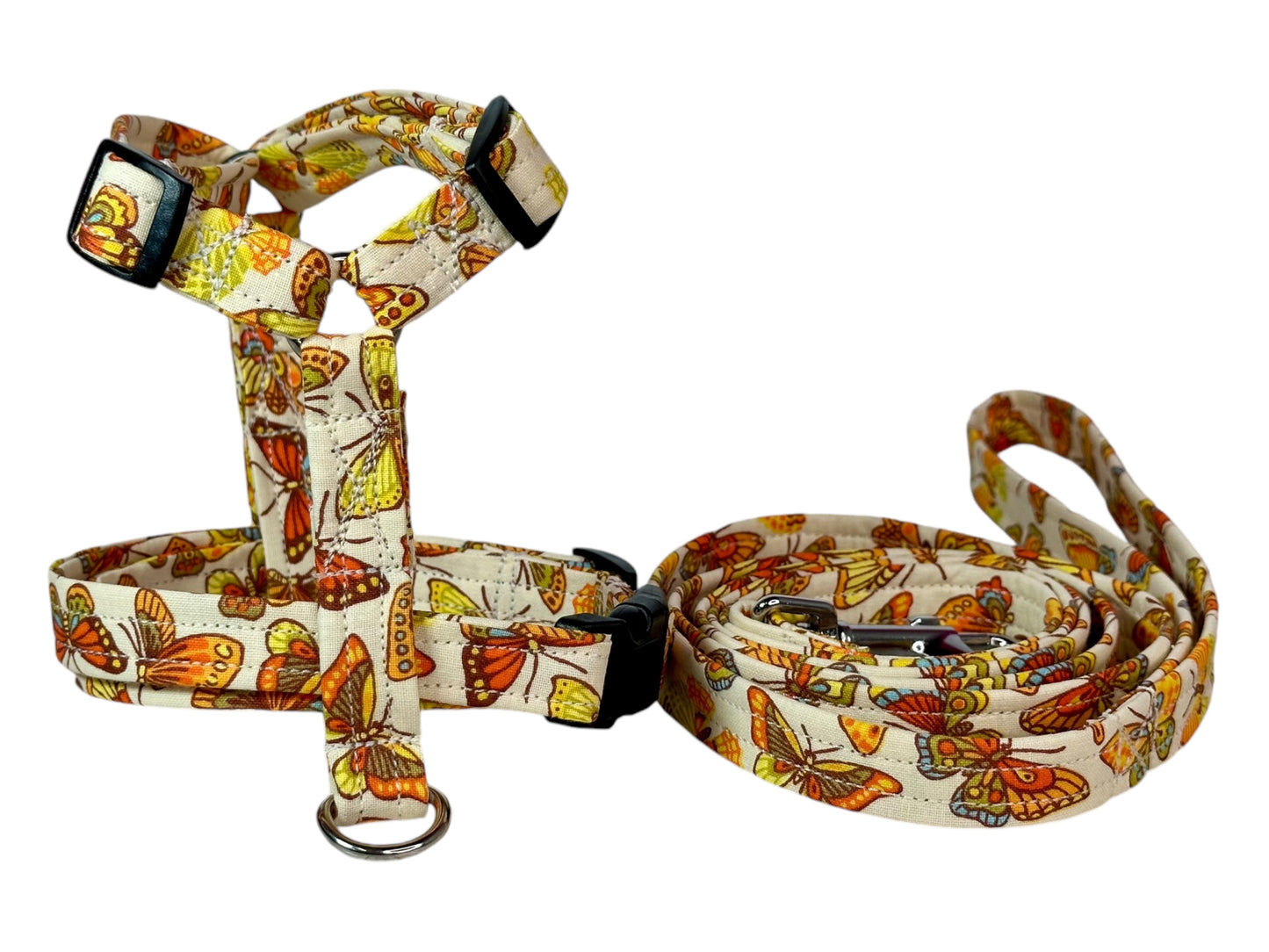 Butterfly Dog harness, Standard roman harness or Step in harness. With or without matching leash