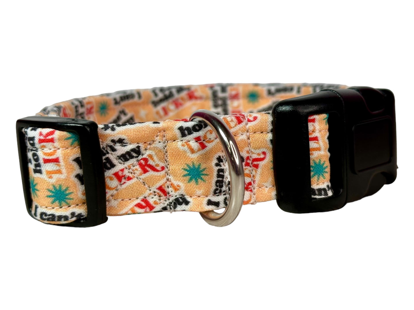 I can’t hold my licker dog collar, handmade side release dog collar