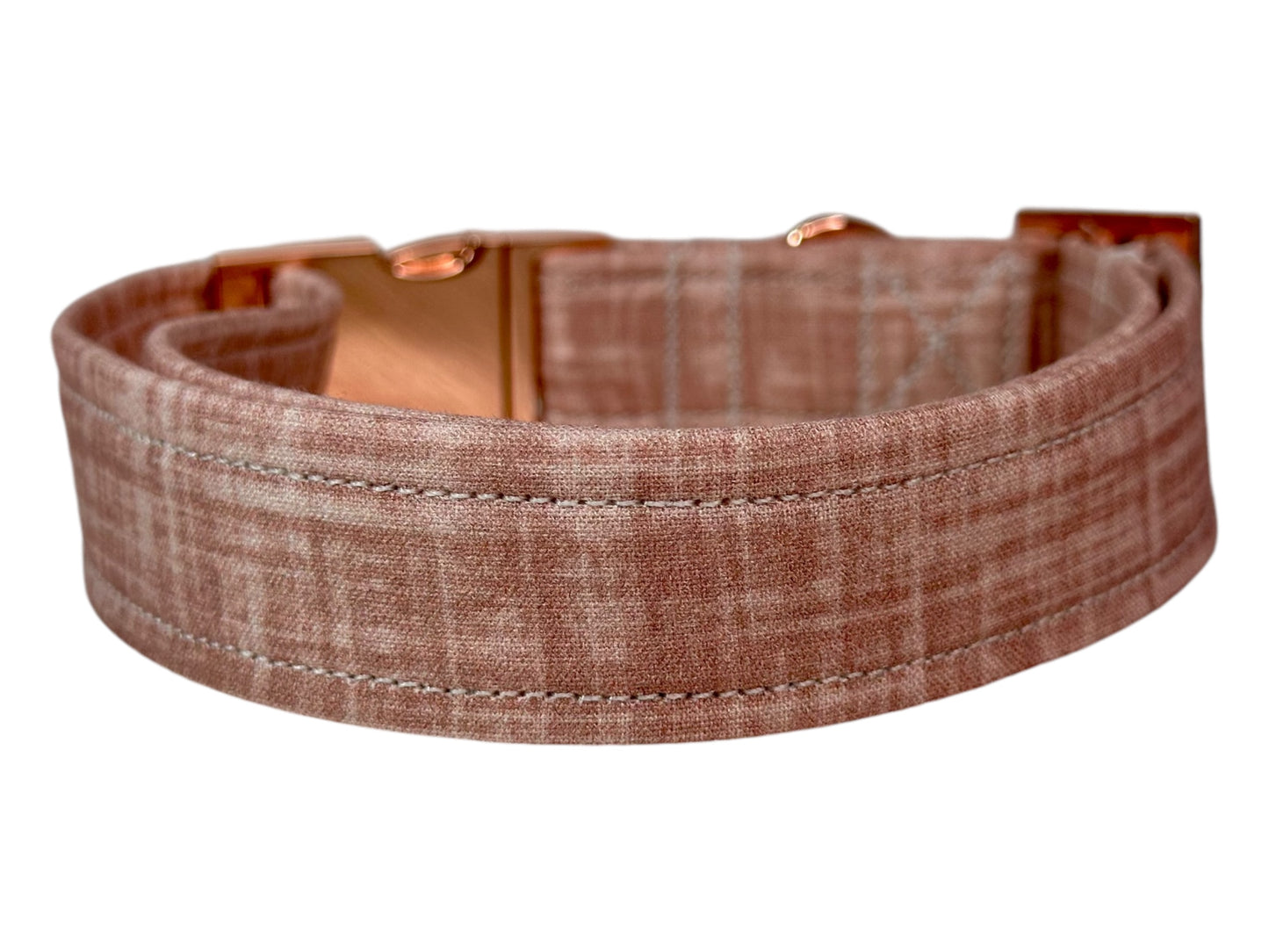 Personalized Engraved Dusty Pink Dog collar - Metal Side release dog collar