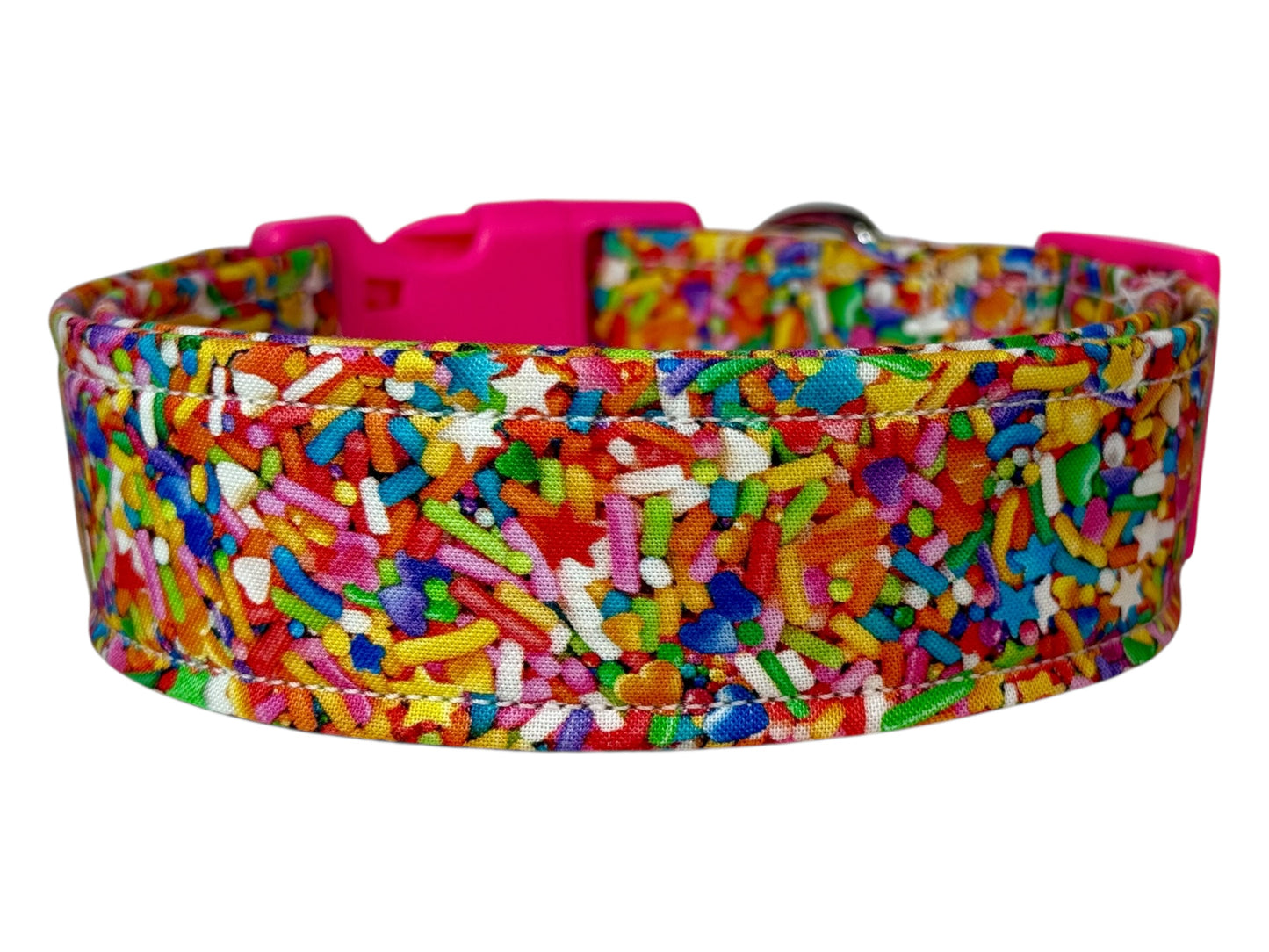 Sprinkles food dog collar,  Handmade Pet Collar with Heavy-Duty Webbing & Stainless Steel Hardware (Copy) (Copy)