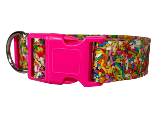 Sprinkles food dog collar,  Handmade Pet Collar with Heavy-Duty Webbing & Stainless Steel Hardware (Copy) (Copy)