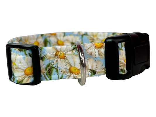Daisy dog collar, handmade side release adjustable dog collar