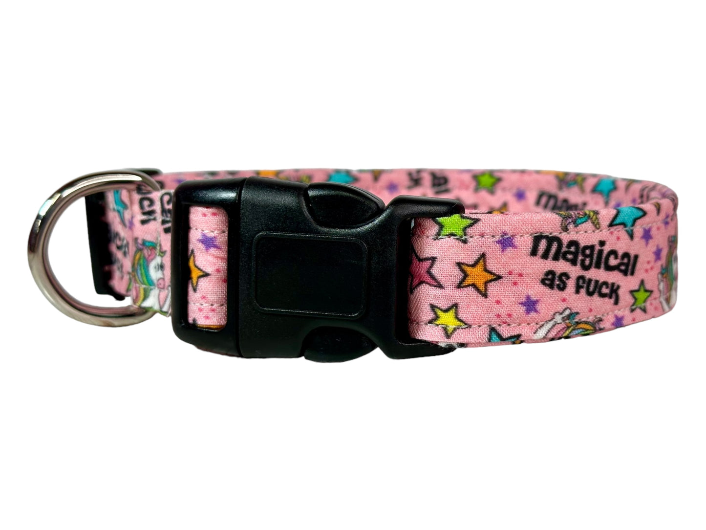 Magical as Fuck unicorn dog collar, handmade funny dog collar