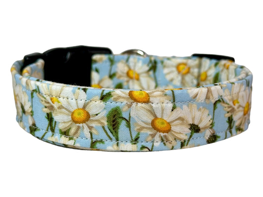 Daisy dog collar, handmade side release adjustable dog collar