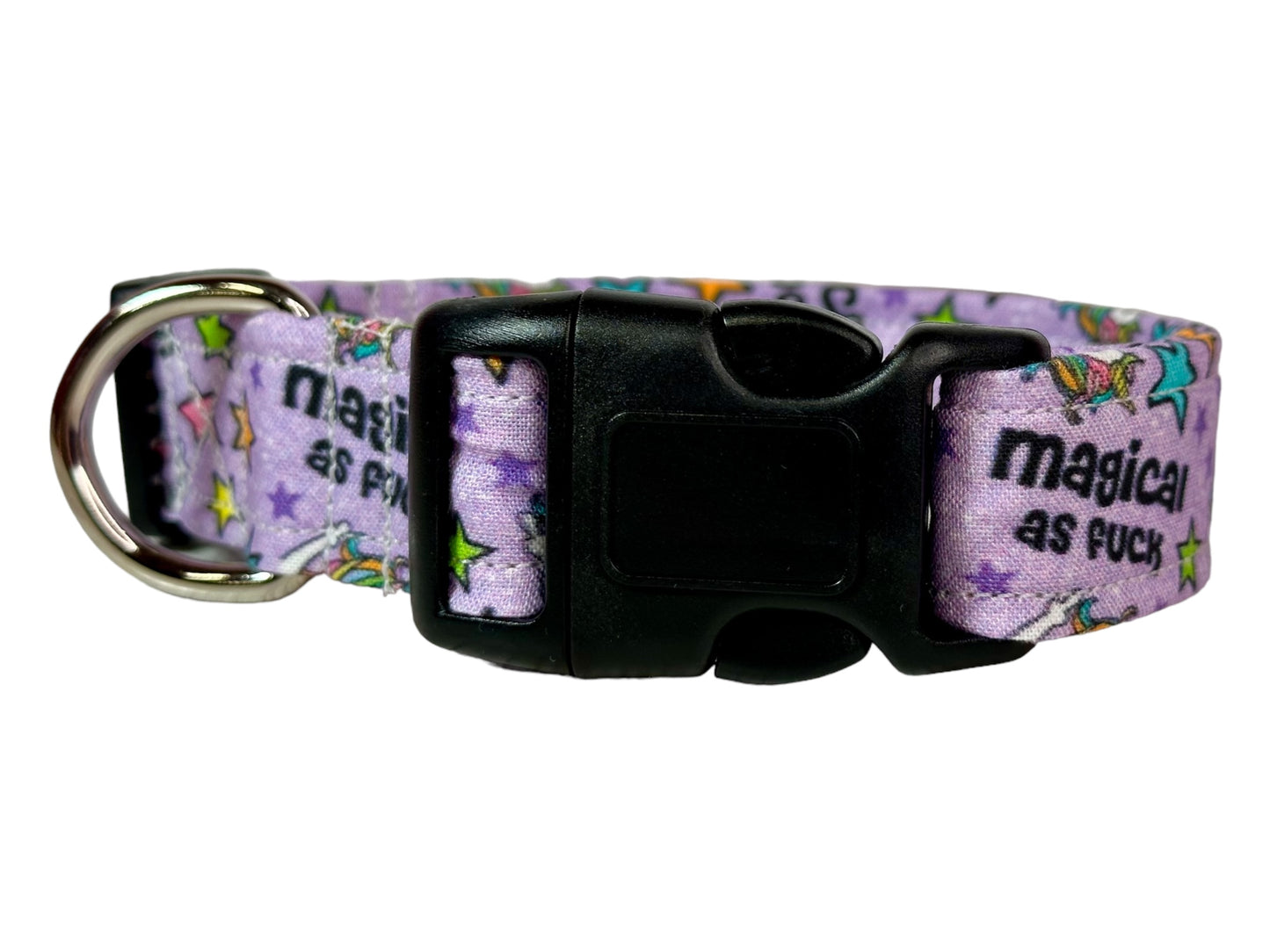 Magical as Fuck unicorn dog collar, handmade funny dog collar