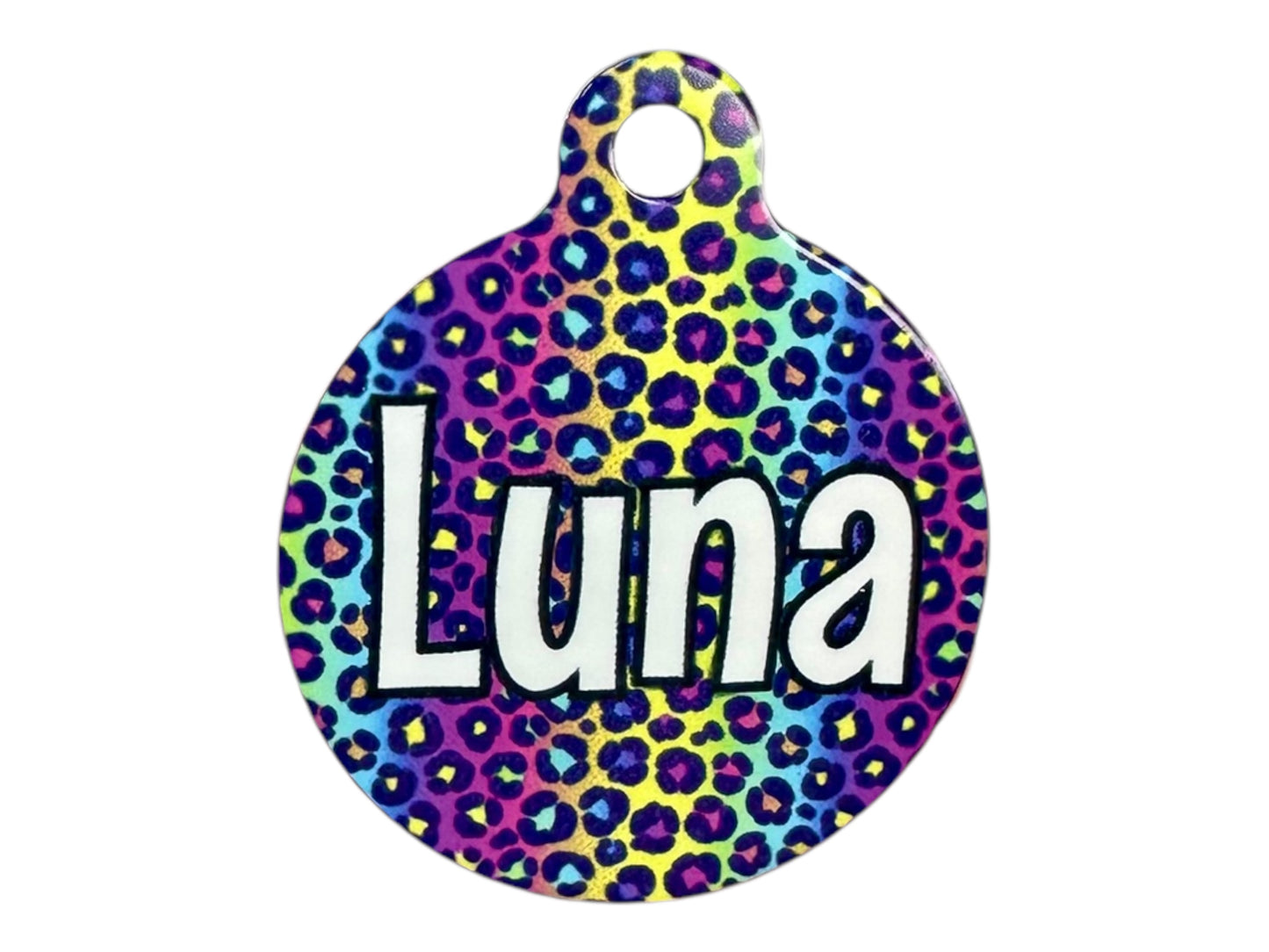 Cheetah funny Aluminum Pet Tag - Customizable