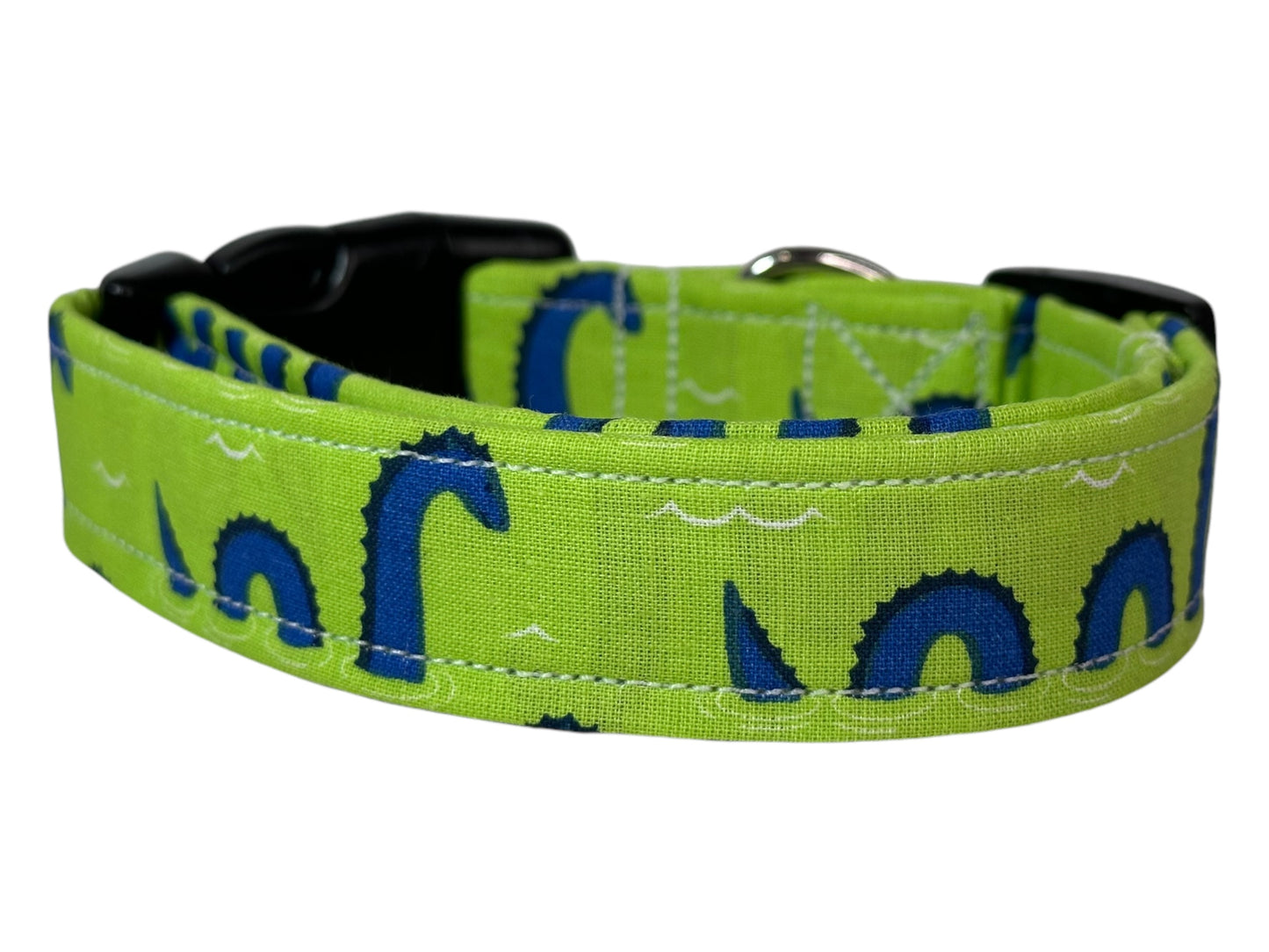 Nessie Dog collar, handmade side release dog collar, Mythical sea creature