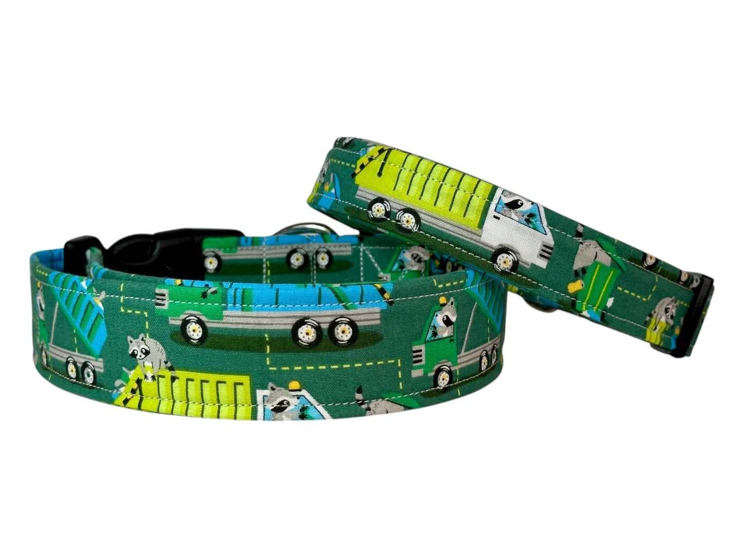 Trash Panda Racoon Dog collar, handmade side release dog collar