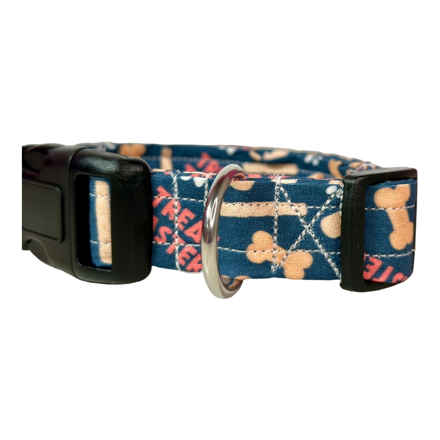 Treat Taster Dog collar, handmade side release dog collar, adjustable and washable (Red Treat Taster)