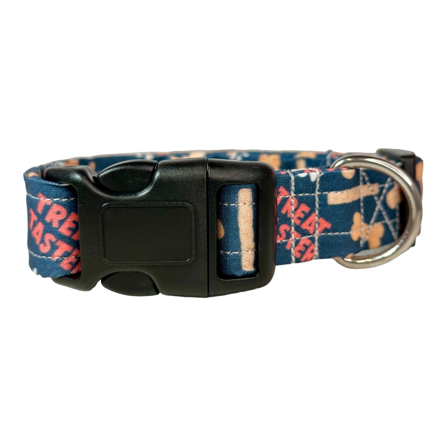 Treat Taster Dog collar, handmade side release dog collar, adjustable and washable (Red Treat Taster)