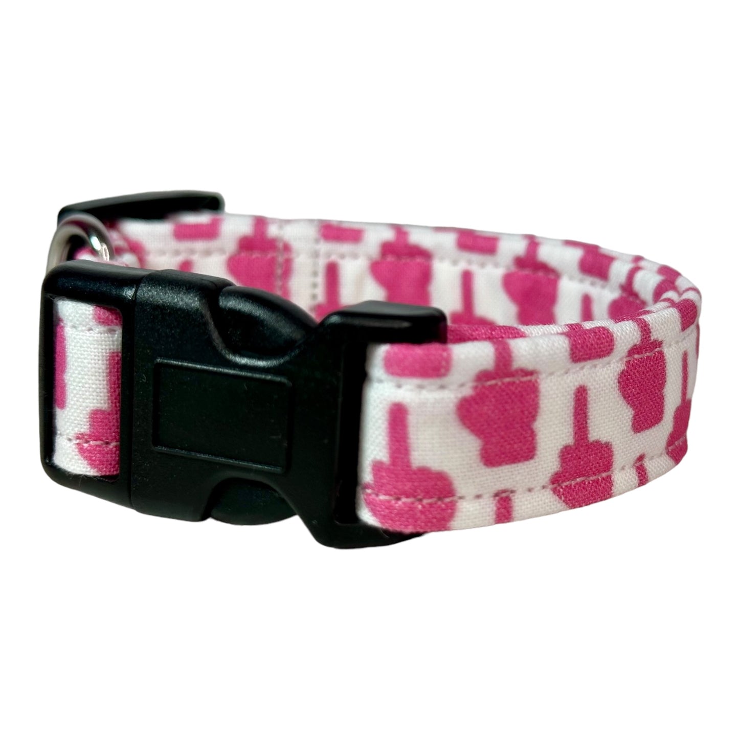 Middle Finger dog collar, handmade side release adjustable dog collar