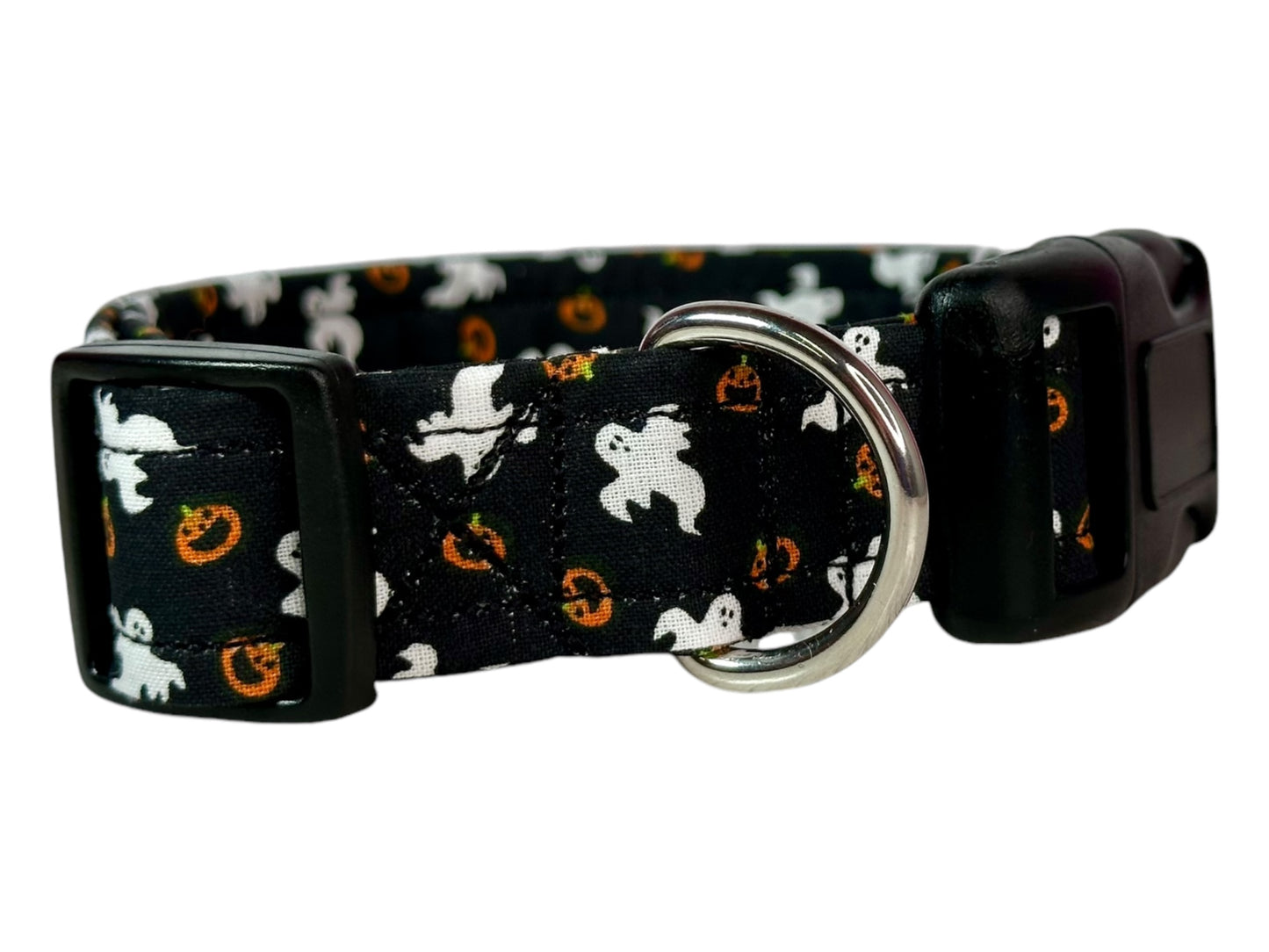 Halloween Ghost Dog collar, handmade side release dog collar