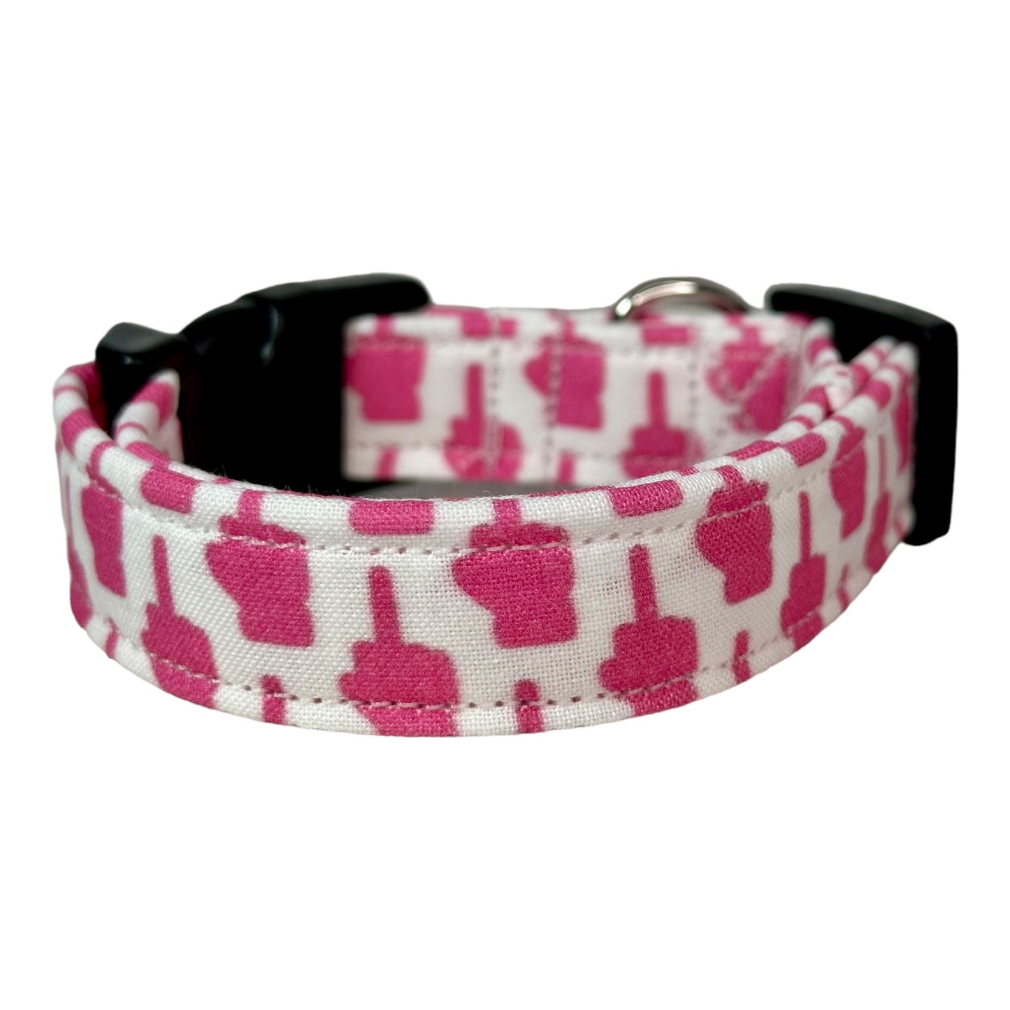 Middle Finger dog collar, handmade side release adjustable dog collar