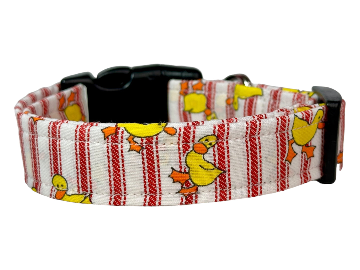 Silly Duck dog collar, handmade side release adjustable dog collar