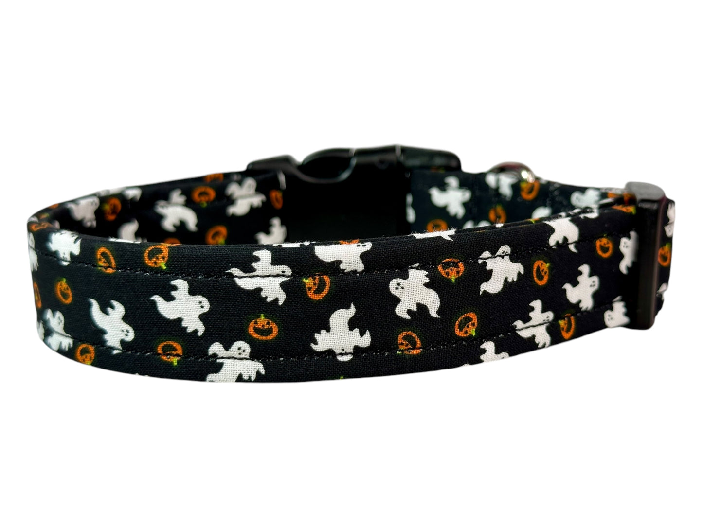 Halloween Ghost Dog collar, handmade side release dog collar