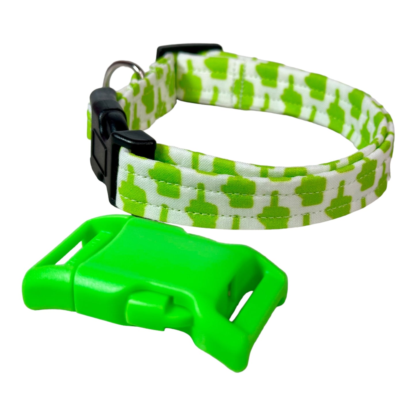 Middle Finger dog collar, handmade side release adjustable dog collar