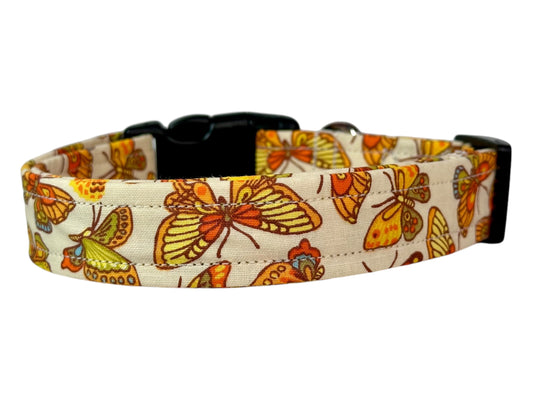 Butterfly Dog collar, handmade side release dog collar