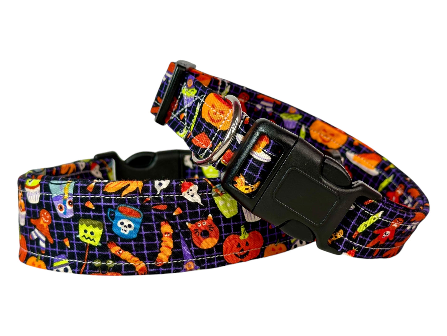 Halloween Food Dog collar, handmade side release dog collar