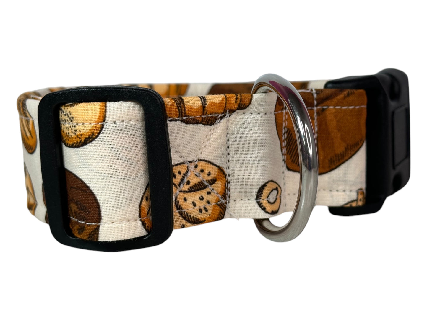 Bread dog collar, food Dog collar, handmade side release dog collar