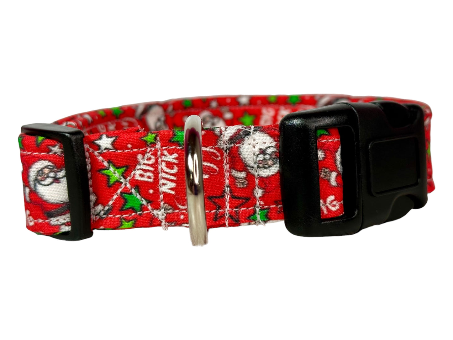 Christmas Dog collar “Big Nick Energy” Handmade funny dog collar