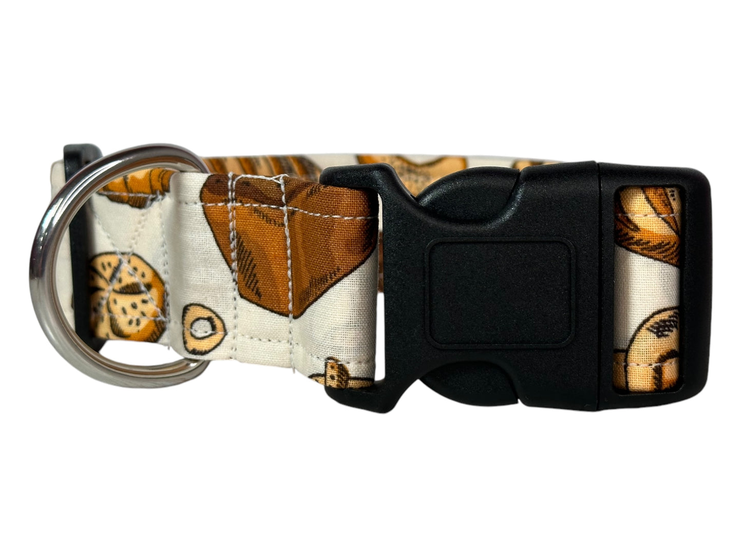 Bread dog collar, food Dog collar, handmade side release dog collar