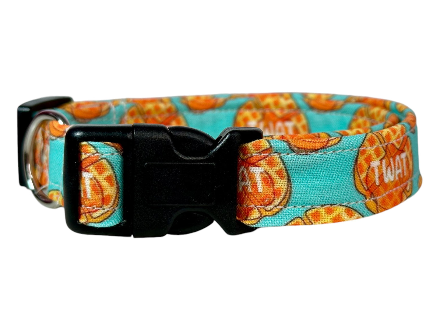Twat Waffle dog collar, handmade side release dog collar