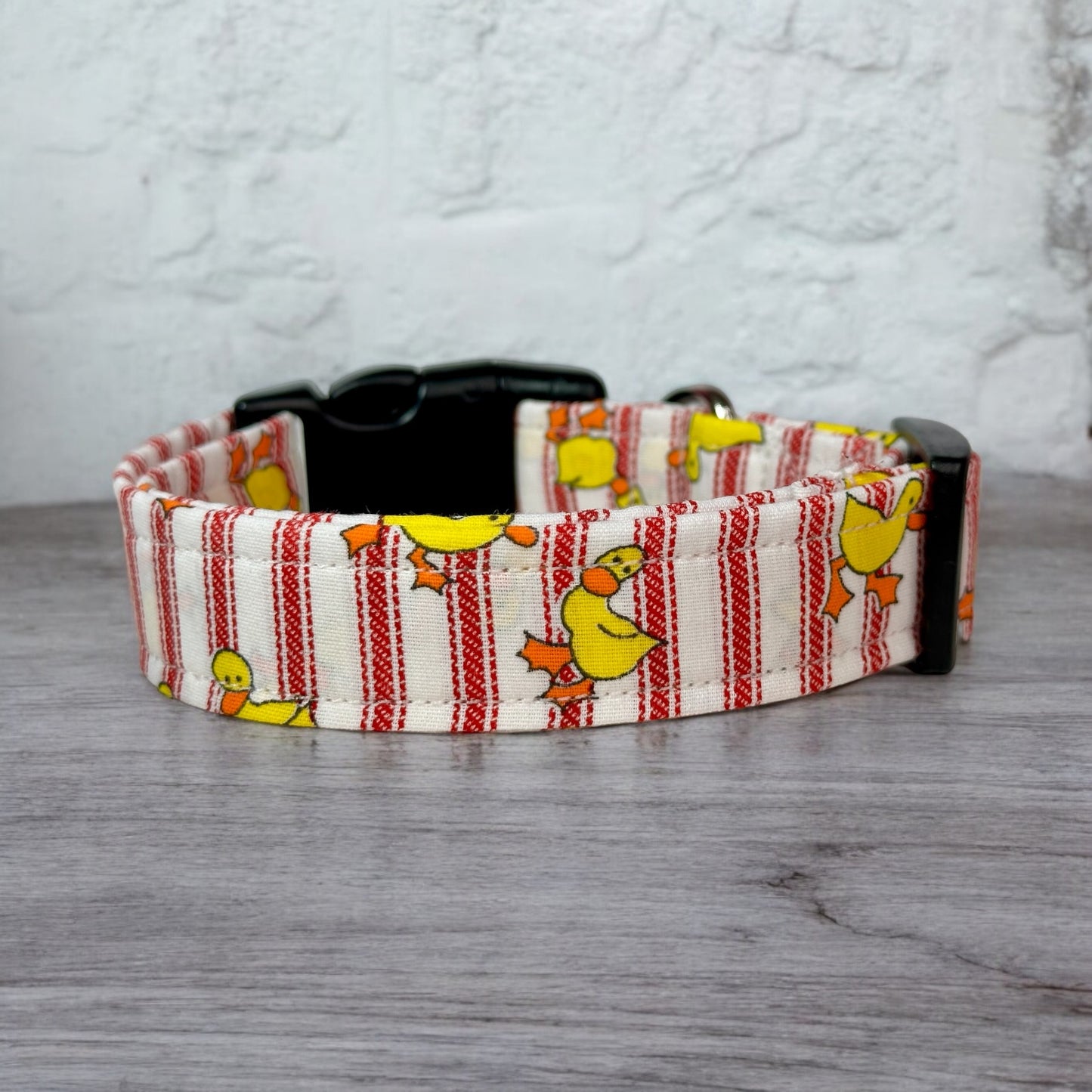 Silly Duck dog collar, handmade side release adjustable dog collar