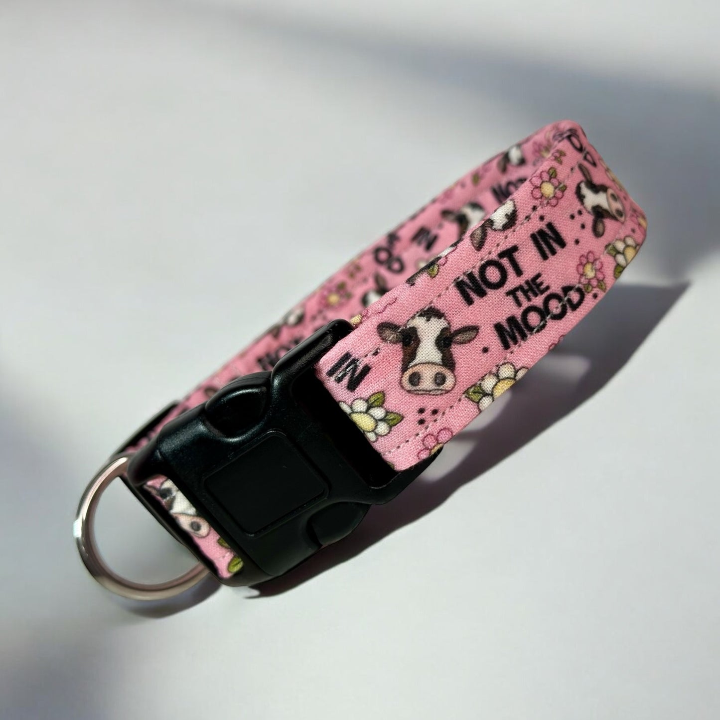 Not in the mood dog collar, handmade side release dog collar, adjustable and washable