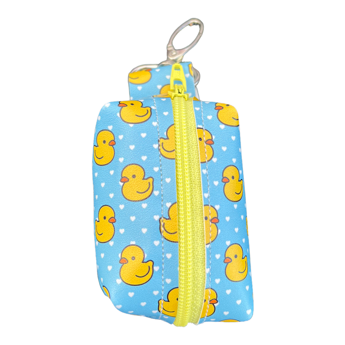 Rubber Ducky Dog poop bag holder, dog waste bag holder, faux leather poop bag dispenser, dog waste bag dispenser, vegan leather poop bag