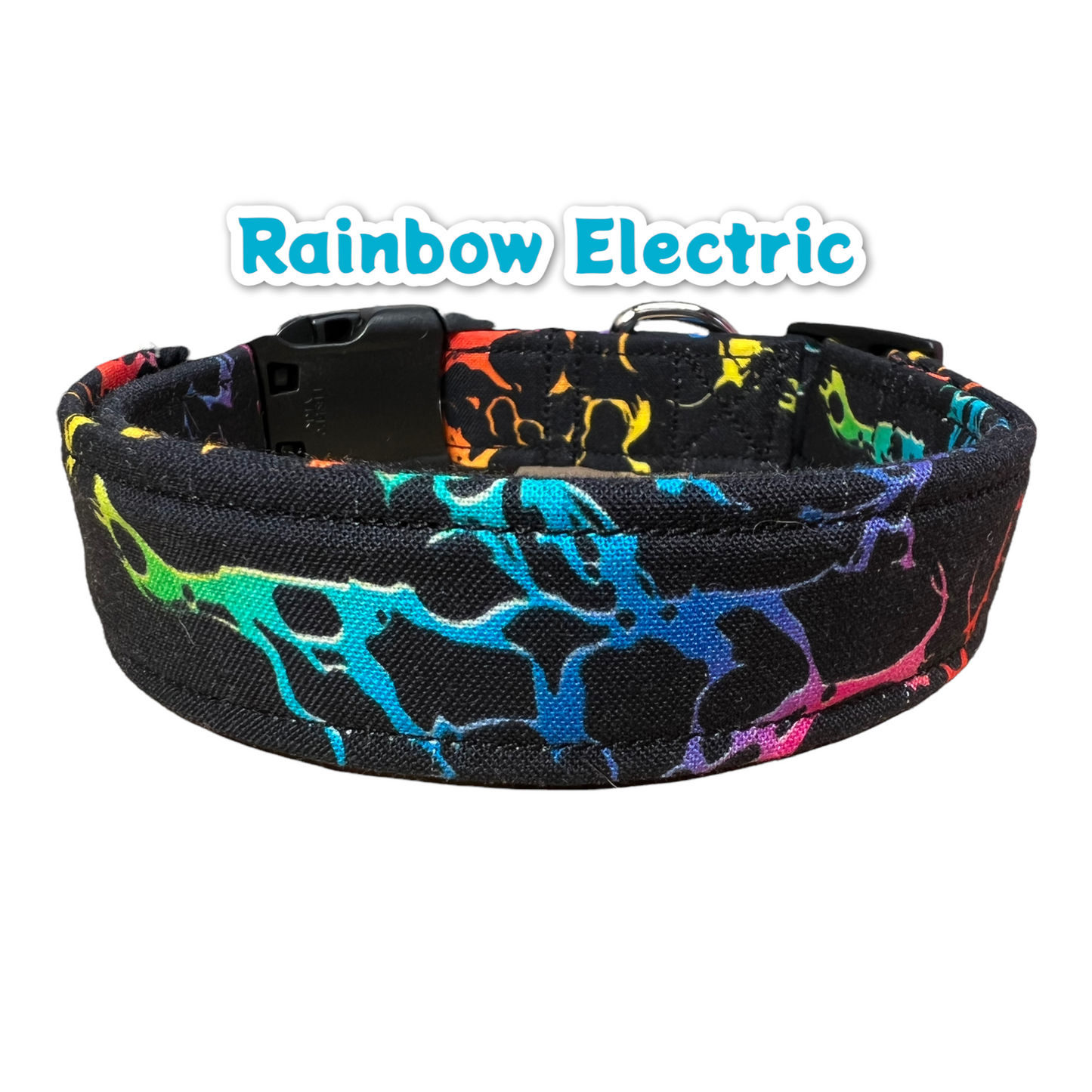 rainbow dog collar, rainbow cat collar, black dog collar, collar for dogs
