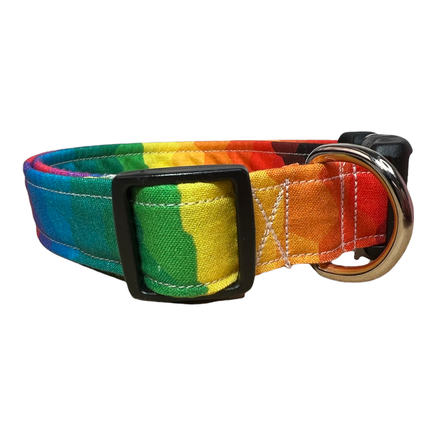 Rainbow gradient dog collar, girl dog collar, boy dog collar, side release collar, adjustable pet collar, cat collar, washable