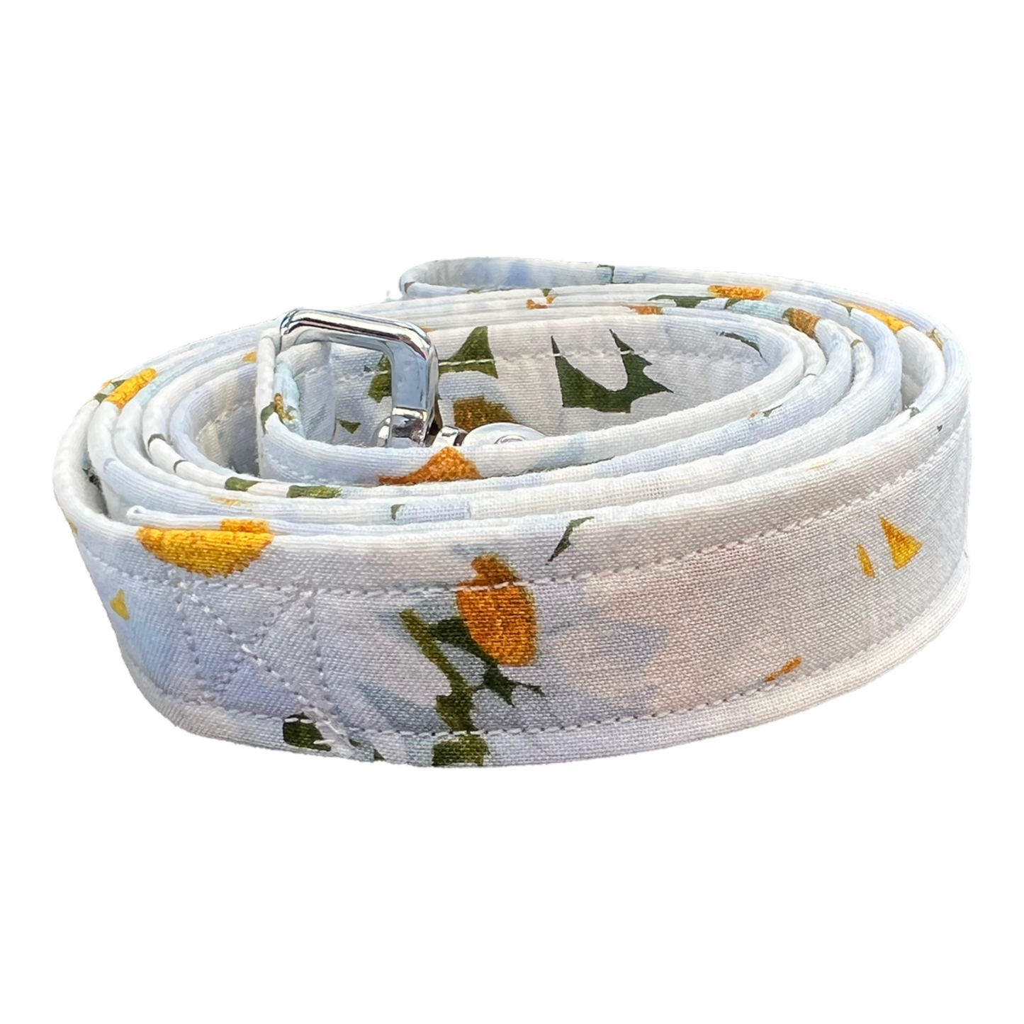 Daisy dog harness, floral dog harness, matching dog harnesss and leash set, standard roman dog harness, step in dog harness, Daisy print