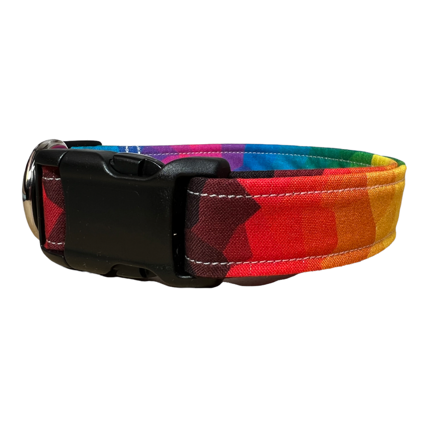 Rainbow gradient dog collar, girl dog collar, boy dog collar, side release collar, adjustable pet collar, cat collar, washable
