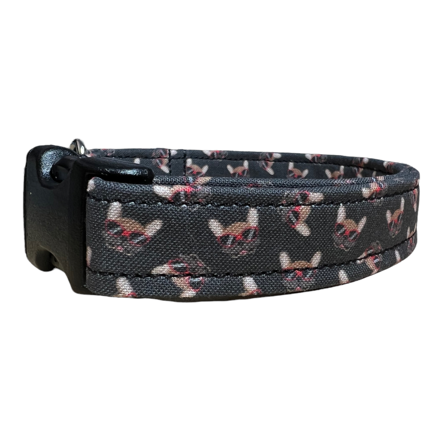 French Bulldog Dog Collar or Cat Collar, Side release adjustable, dog collar boy, collars for dogs