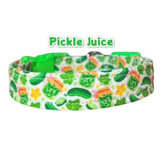 Pickle dog collar, pickle cat collar, food dog collar, funny dog collar, quick release dog collar, side release dog collar, adjustable dog collar, washable dog collar