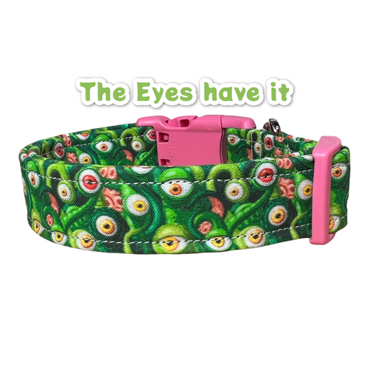 Funny dog collar, alien dog collar, Sci-fi dog collar, eyeball dog collar, cat collar, collar for dogs, girl collar, boy collar, alien eyes