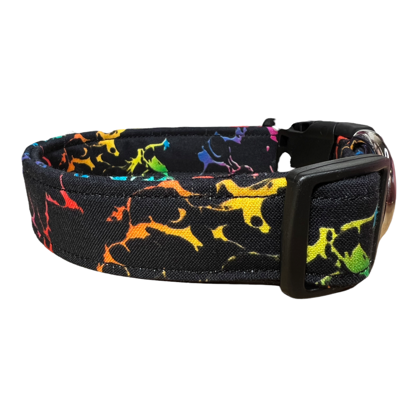 rainbow dog collar, rainbow cat collar, black dog collar, collar for dogs