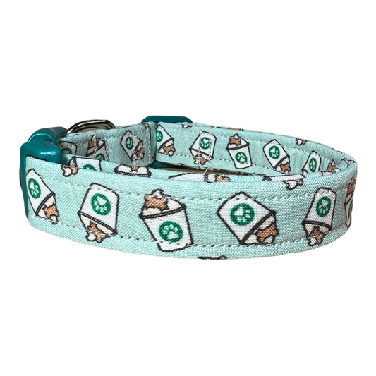 Puppacino dog collar, coffee lover dog collar, collar for dogs, girl dog collar, boy dog collar, pup cup dog collar, cat collar