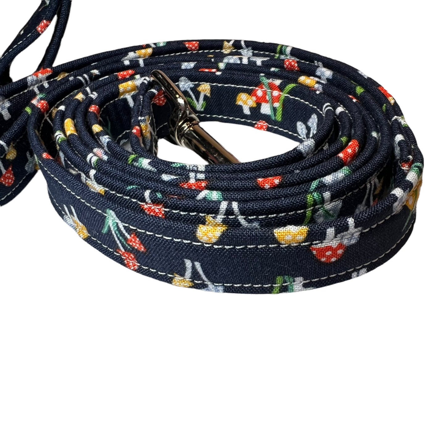 Mushroom dog harness and leash set, pet harness and matching leash, dog harness and matching leash, standard roman harness, step in harness, pet harness