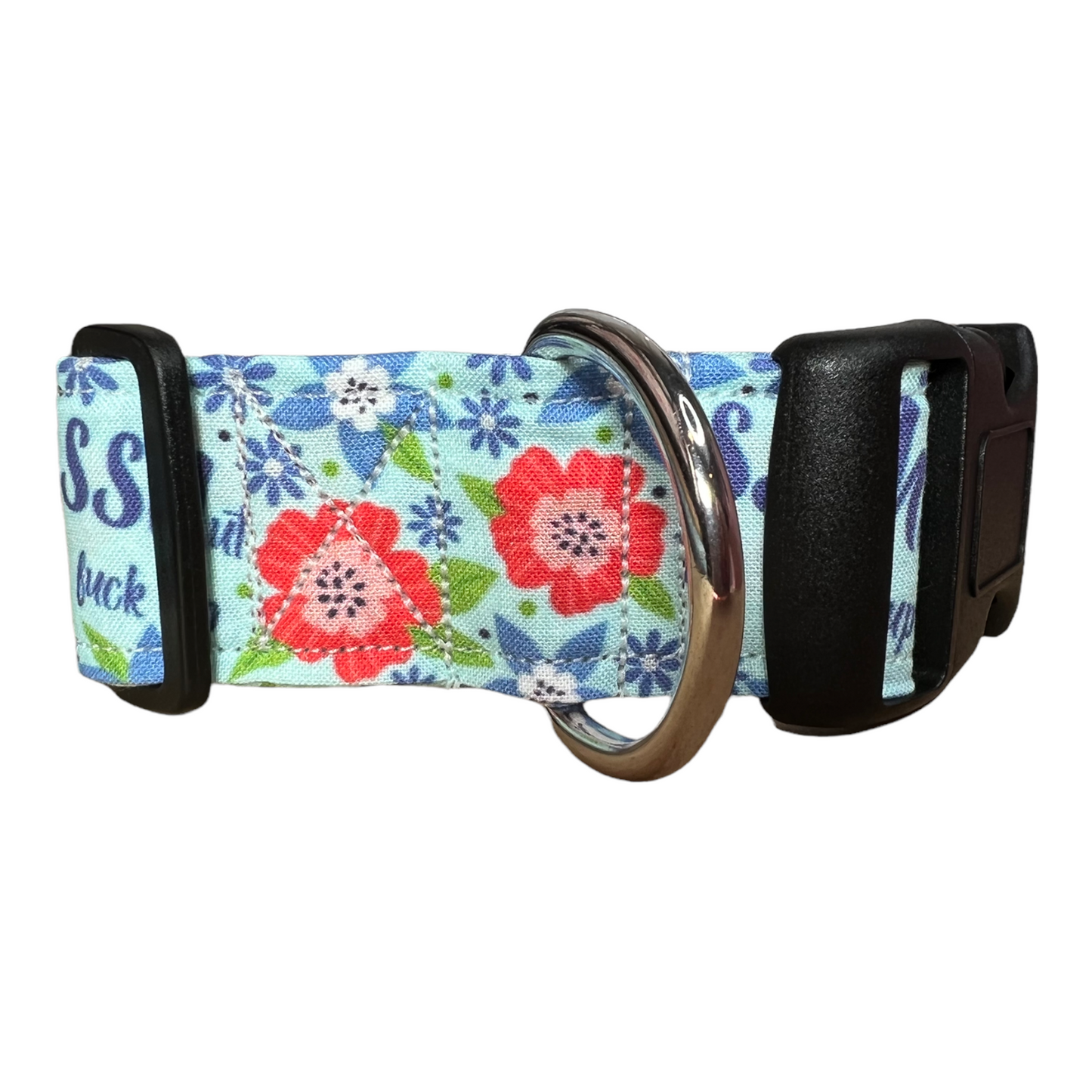 Funny dog collar, cuss word dog collar, wide dog collar, side release, adjustable dog collar, washable collar, fabric collar, shut the fuck