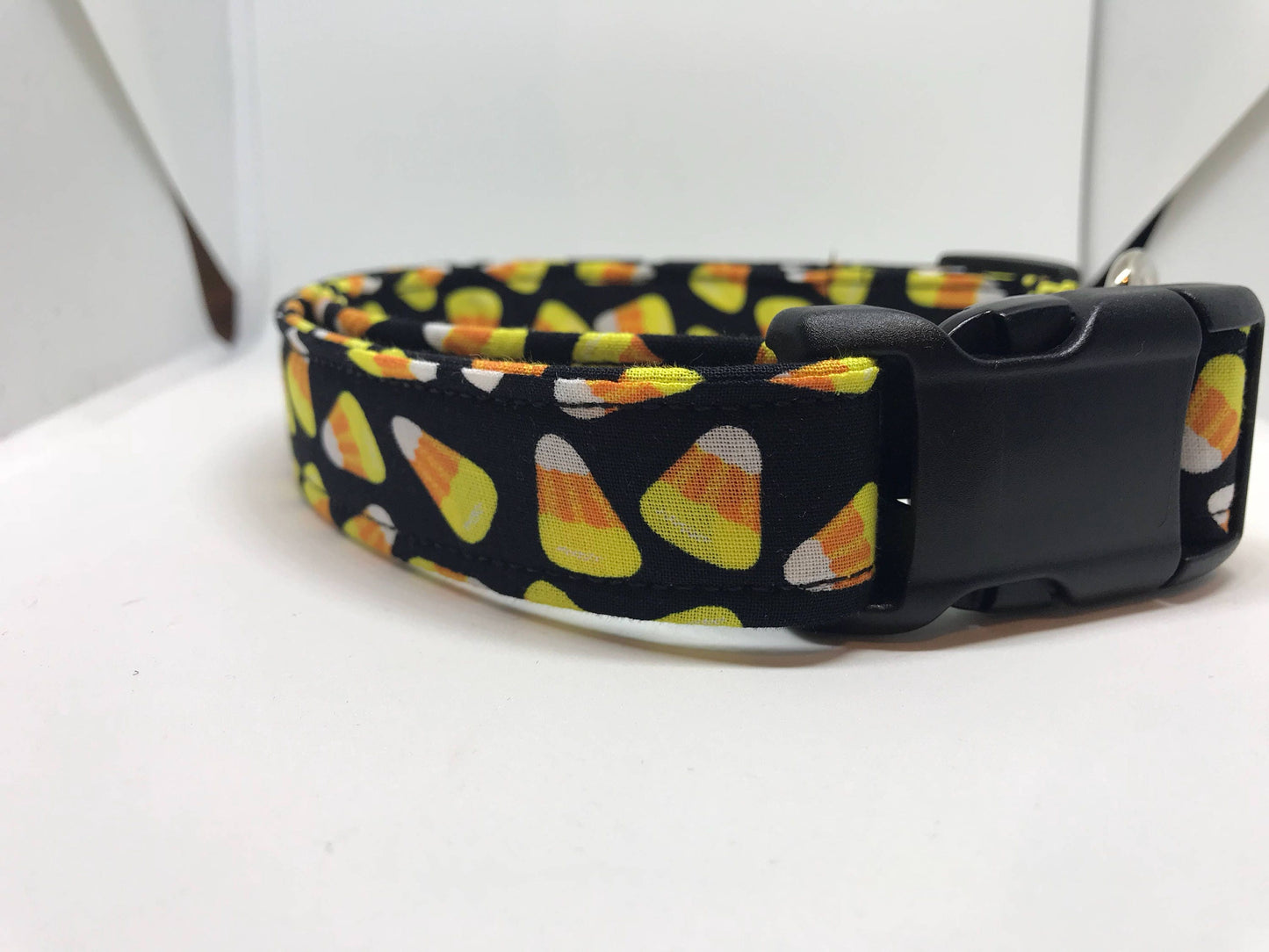 Dog collar, halloween collar, side release collar, nylon dog collar, halloween, adjustable collar, candy corn, glow in the dark, spider webs