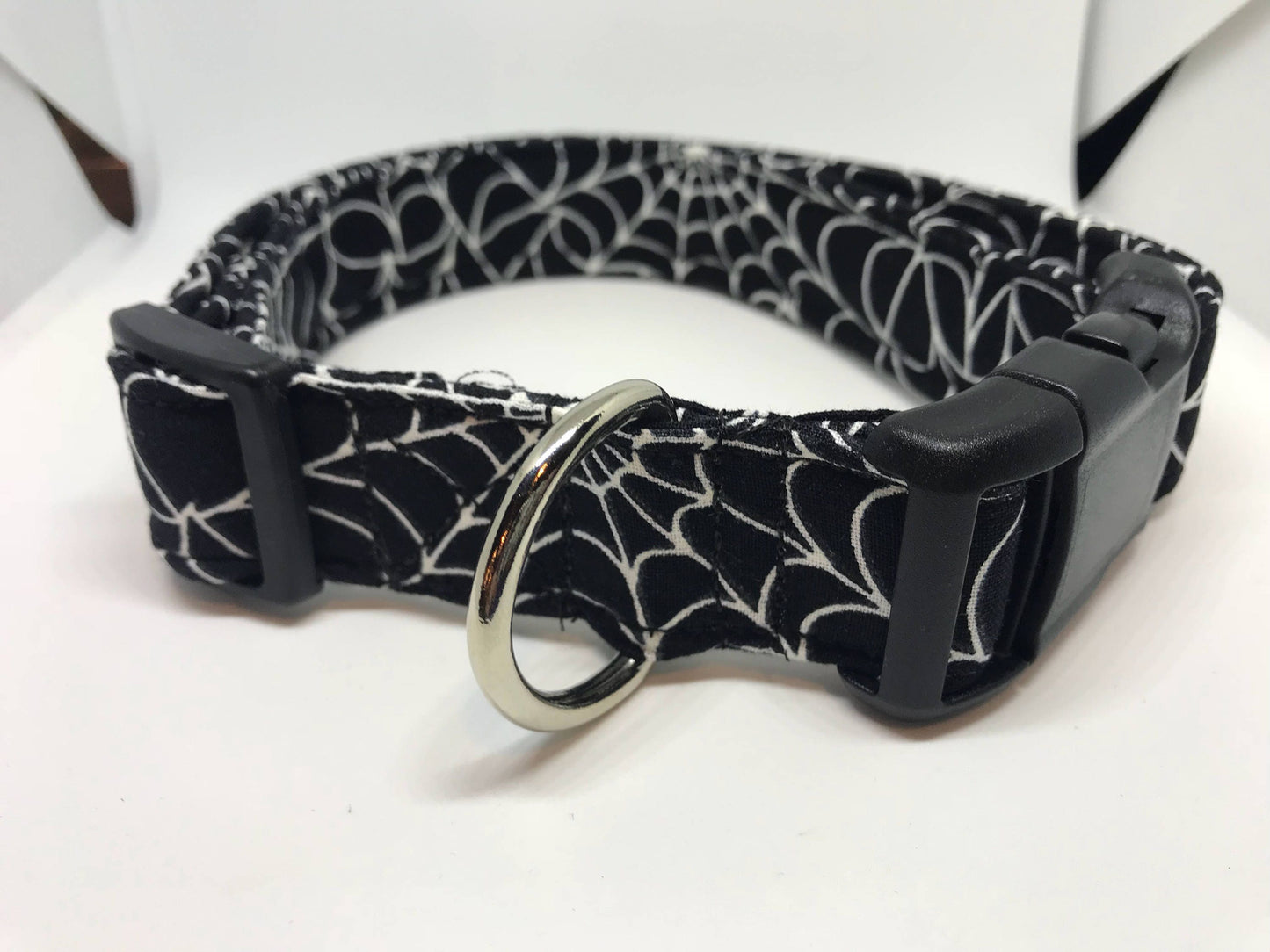 Dog collar, halloween collar, side release collar, nylon dog collar, halloween, adjustable collar, candy corn, glow in the dark, spider webs