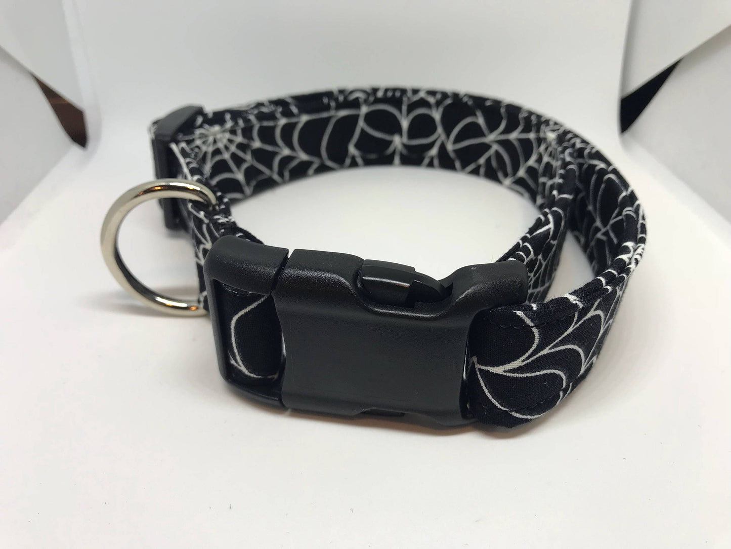 Dog collar, halloween collar, side release collar, nylon dog collar, halloween, adjustable collar, candy corn, glow in the dark, spider webs