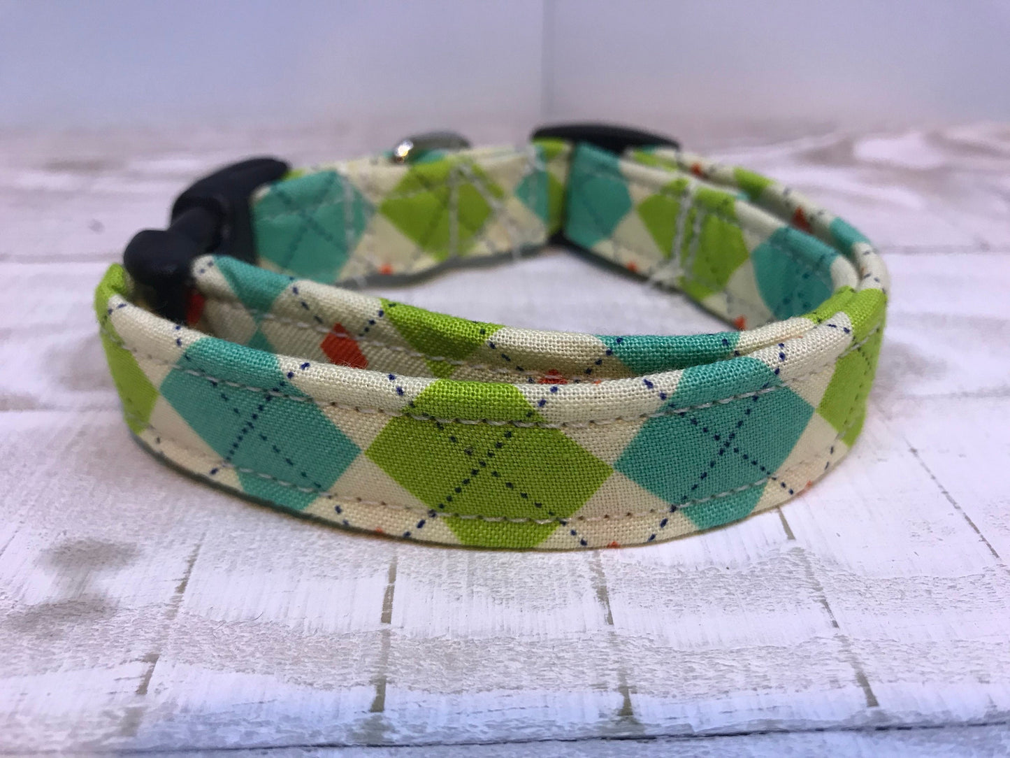 Dog Collar, boy dog collar, martingale collar, martingale, adjustable collar, buckle dog collar, argyle, cream, brown, plaid, argyle collar