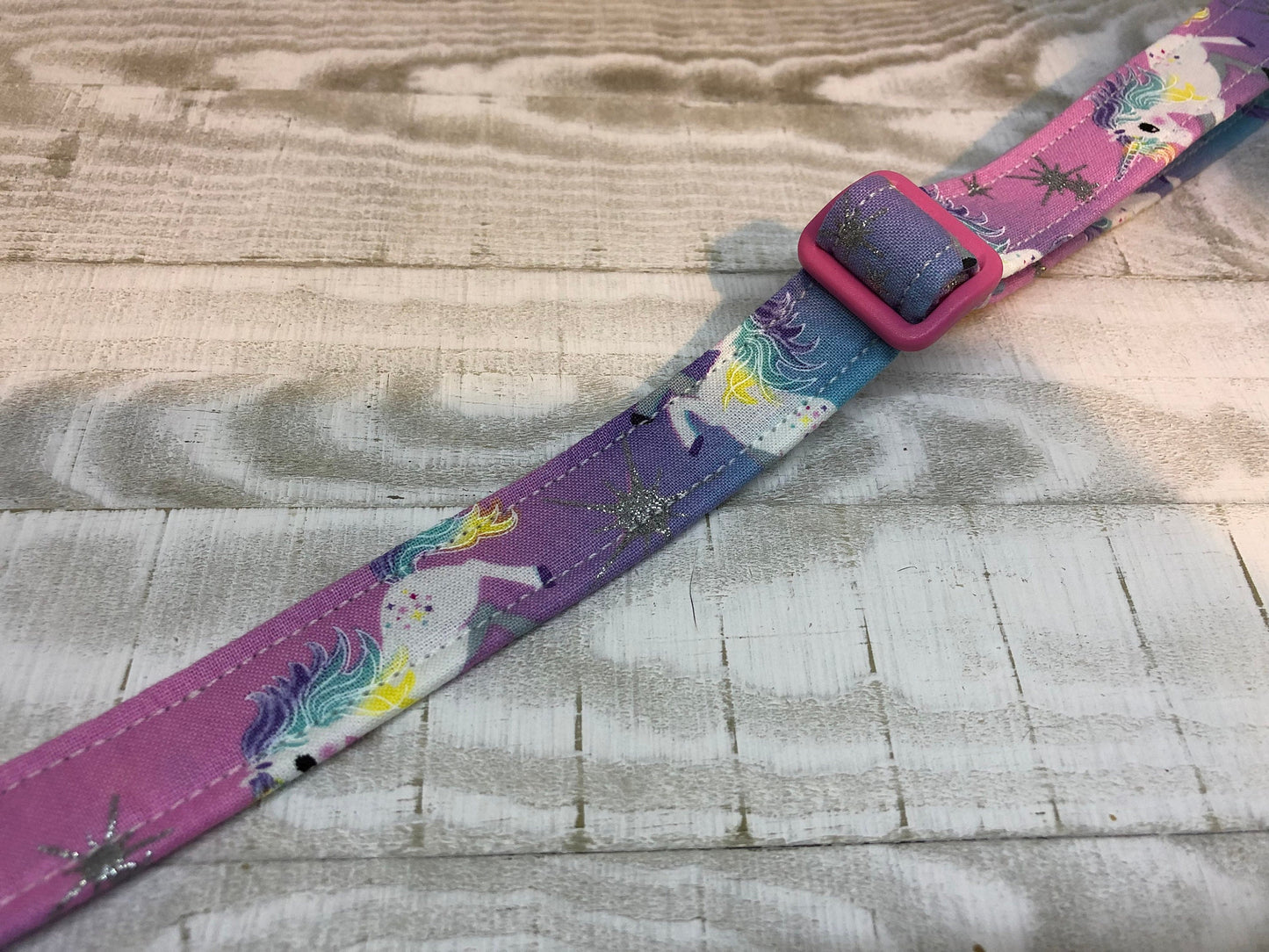Unicorn dog collar, side release dog collar, adjustable dog collar, pink, purple, washable, fabric dog collar, girl dog collar, unicorns