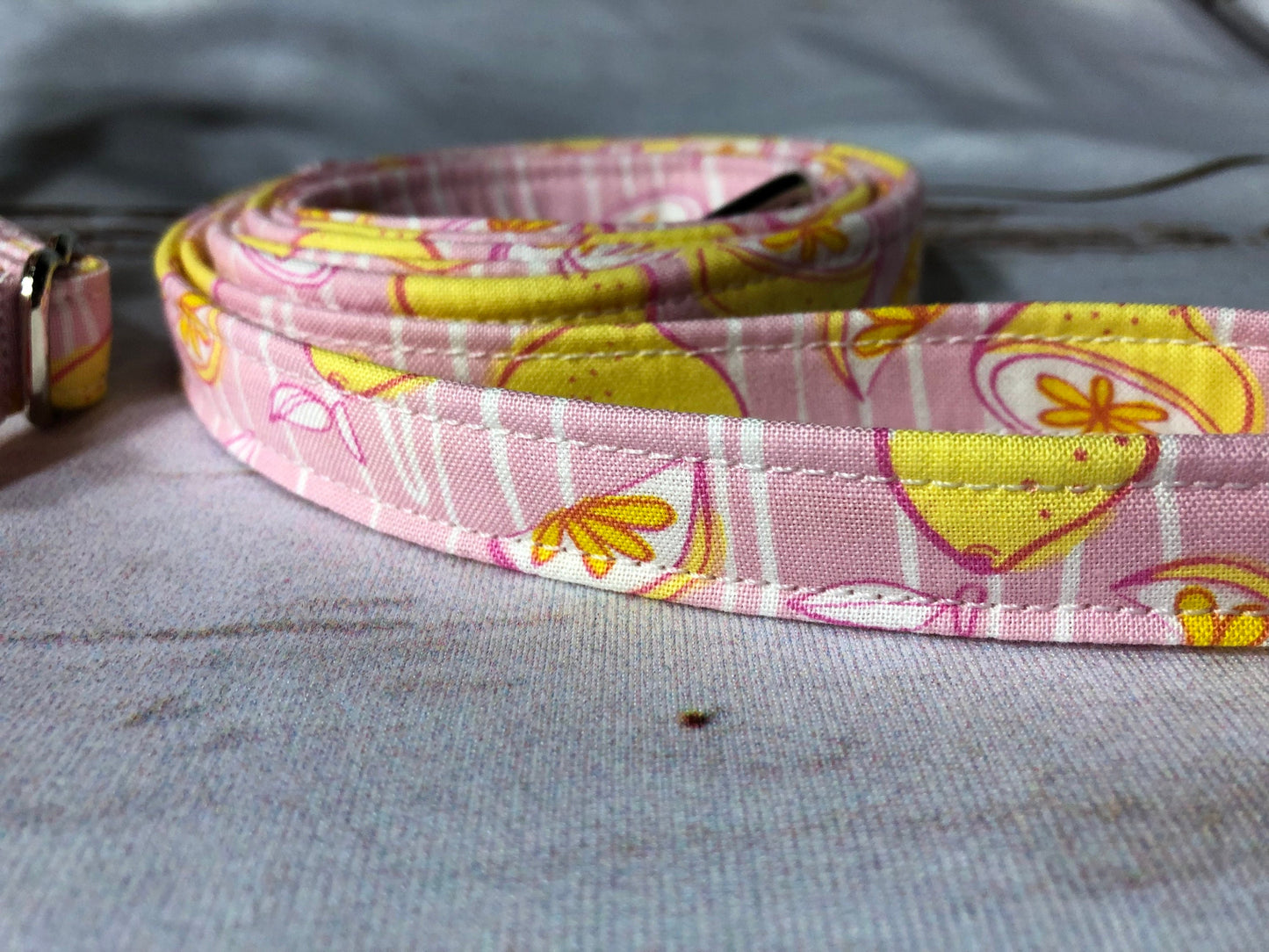 Dog Harness, harness and leash set, leash, step in harness, standard dog harness, adjustable dog harness, pink dog harness, pink lemonade