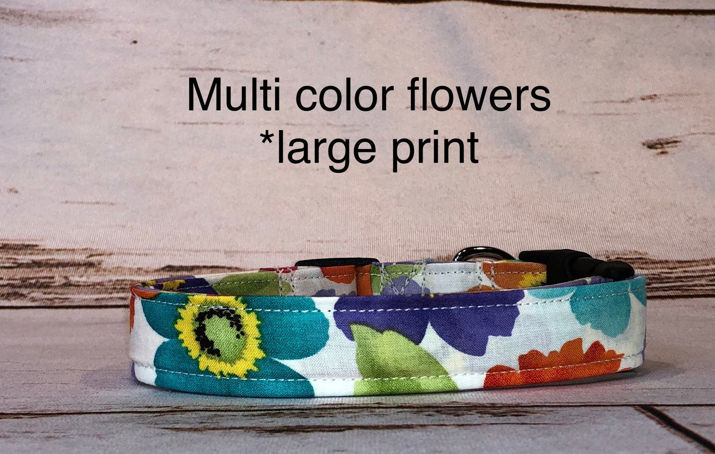 Dog Collar, fabric dog collar, floral dog collar, adjustable collar, buckle dog collar, dog collar girl, martingale, floral collar, flowers