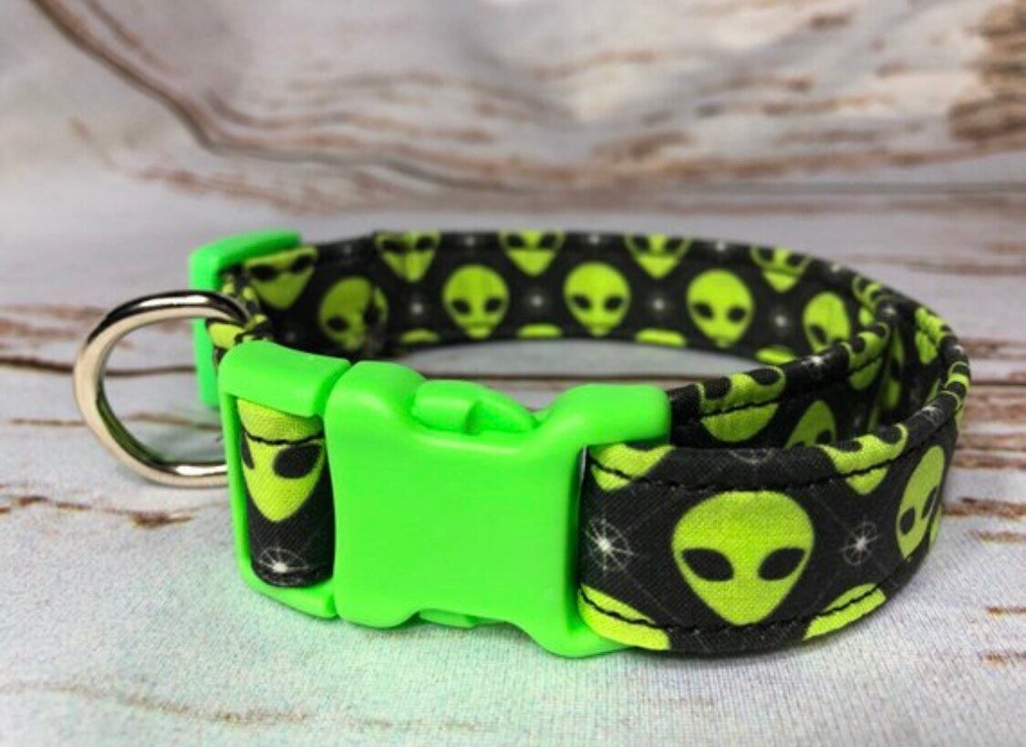 Alien dog collar - Handmade side release dog collar