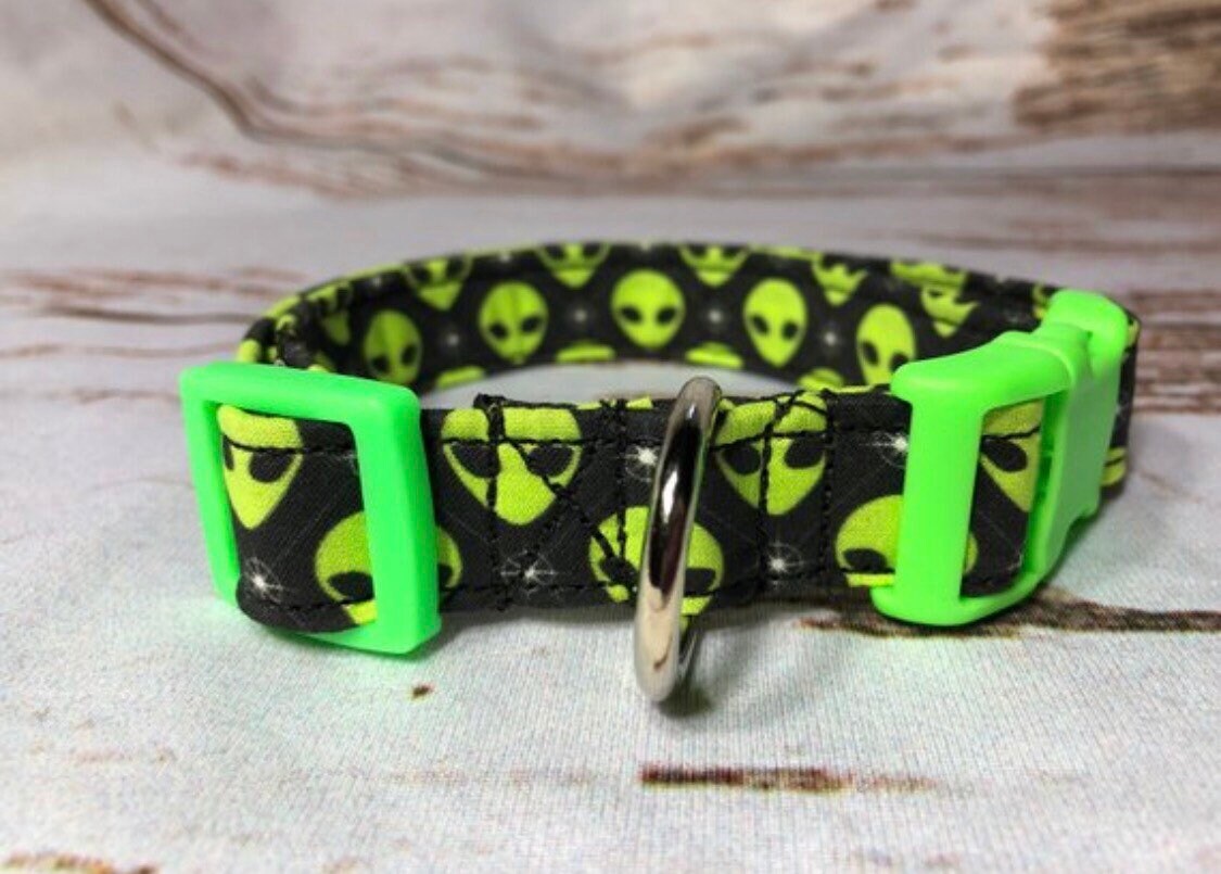 Alien dog collar - Handmade side release dog collar